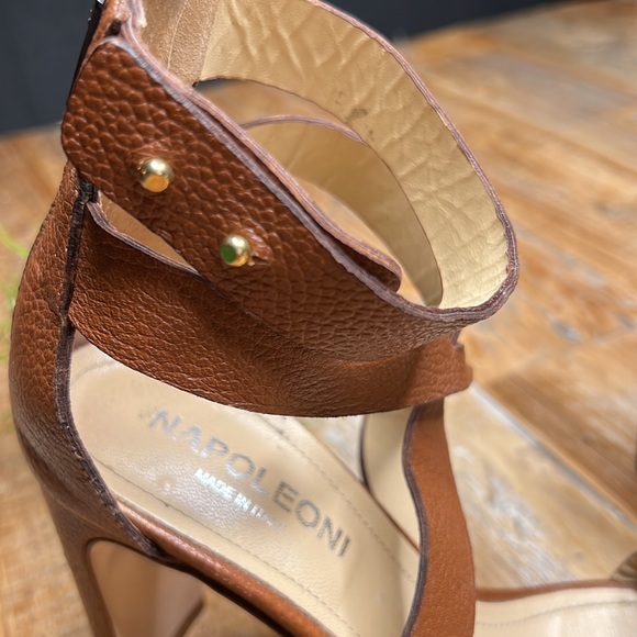 Napolioni leather brown heels - Picture 5 of 7